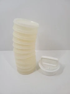 Vintage Tupperware 882 Hamburger Patty Keeper 1 LID Press Set Of 10 Made In USA - Picture 1 of 4