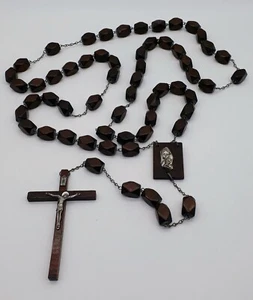 Rosenkranz riesig 1,50 m Länge Holz/Metall - Bild 1 von 3