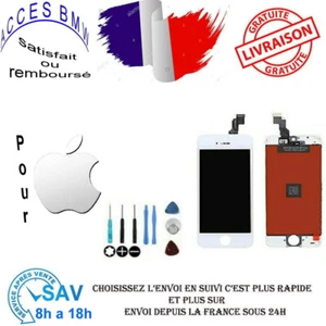 VITRE TACTILE + ECRAN LCD RETINA POUR IPHONE SE BLANC + OUTILS - Photo 1 sur 1