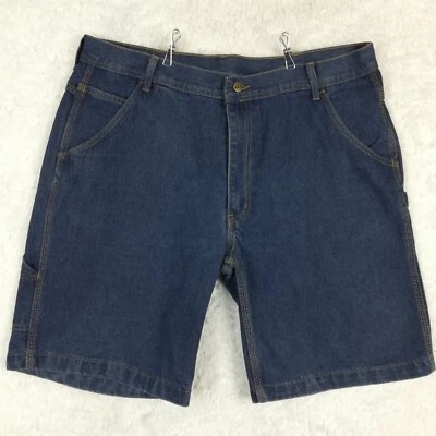 钥匙男式短裤牛仔木匠工作服靛蓝水洗粗糙重型 40 — 第 1/4 张图片