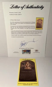 Joe DiMaggio Signed Hall of Fame Postcard PSA/DNA LOA Yellow Plaque Auto (B119) - Picture 1 of 5