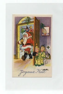 ROB-VEL . Père Noël . Santa-Claus Carte de Voeux 6.5 x 10.5 Cm - Picture 1 of 2