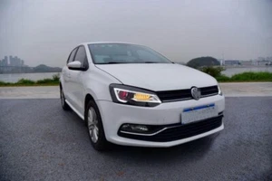 ✨Coppia Fari Fanali anteriori Polo 6R 2011>2017 LED Light Bar RED Devil Eye Look - Foto 1 di 12