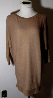 Top o vestido túnica elástica corta marrón talla única MICHAEL STARS Foto 1 de 4