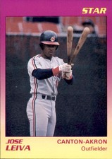 1989 Canton-Akron Indians Star #24 Jose Leiva Bolivar Venezuela VZ Baseball Card