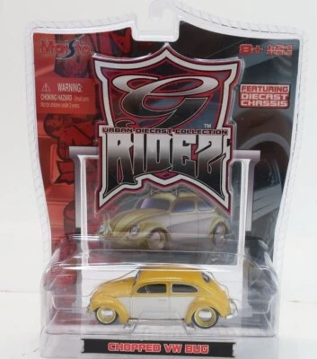 Maisto G Ridez Urban Diecast Collection 1:64 Scale Yellow White Chopped VW Bug - Image 1 of 4