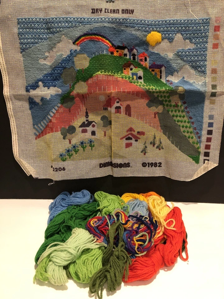 Kit de punta de aguja Dimensions retazos campo vintage 1982 artes y manualidades usado Foto 1 de 4