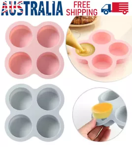 Silicone 4 Cup Muffin Pan Loaf Pan Donut Moulds Round Cup Cake Bread Baking Tray - Picture 1 of 10