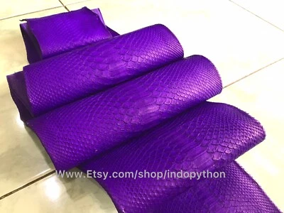 Genuine Python Leather, Exotic SnakeSkin, Purple Inc Leather,  Purple SnakeSkin - Image 1 of 4