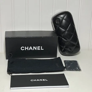 Reg. Chanel Sunglasses Eyeglass Quilted Tufted Case, Storage bag, box, cloth LN - Picture 1 of 17
