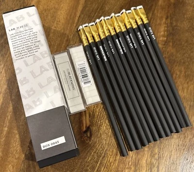 Blackwing Lab 11.25.22 (12) limited edition pencils  & Eraser Refills NEW #0843 - Image 1 of 4