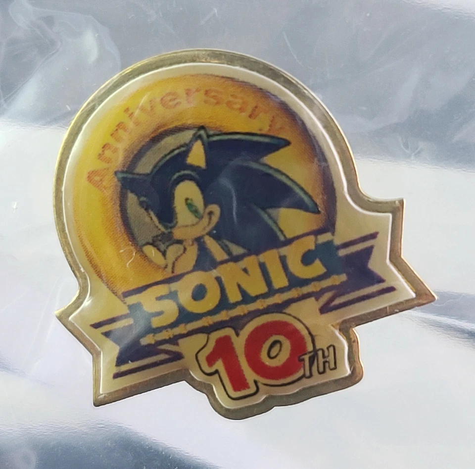 Sonic 10th Anniversary Pin E3 Memorabilia Promo RARE Sega Genesis the Hedgehog - Image 1 of 4