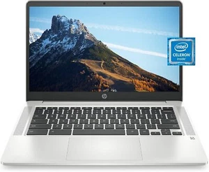 HP Chromebook 14 Laptop, Intel Celeron Processor 4 GB RAM, 32 GB eMMC, 14” FHD - Picture 1 of 8