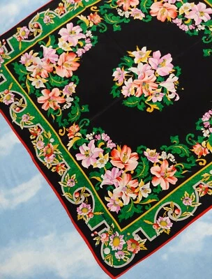 FOULARD  scarf silk  vintage 80's PIERRE CARDIN Paris made in Italy rare - Imagen 1 de 4