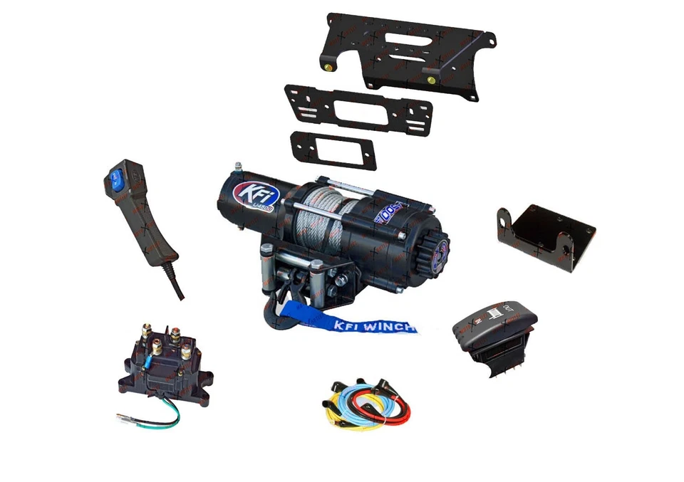 Kit de cabrestante y placa de montaje Polaris 900 Ranger 2013-2019 4500 lb KFI UTV doble Foto 1 de 4