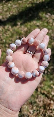 Cotton Candy Agate Bracelet 13mm - Image 1 of 4