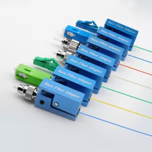 7pcs Bare Fiber Optic Adapter Connector FC SC ST LC Square OTDR Test Coupler - Picture 1 of 11