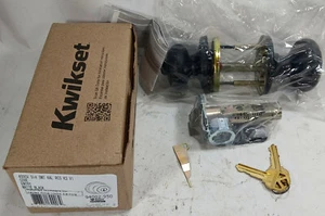 1 POMO/BLOQUEO ENTRADA CALA NEGRO MATE KWIKSET 94002-950 NUEVO EN CAJA **HACER OFERTA** - Imagen 1 de 1