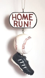 Baseball Home Run Cleats Christmas Ornament sport resin - Picture 1 of 8