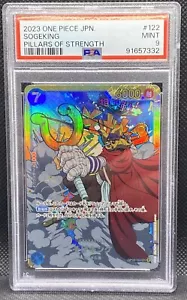 ๐ฅ๐ฅ SOGEKING ONE PIECE JAPAN PILLARS OF STRENGTH FOIL OP03-122 PSA 9 ๐ฅ๐ฅ - Picture 1 of 2