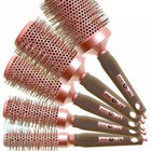 Head Jog Round Barrel Ceramic Ionic Radial Hair Brushes Pink VARIOUS SIZES