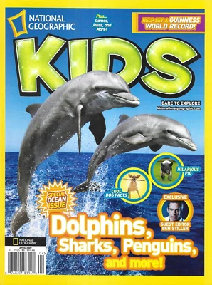 National Geographic Kids Magazine Special Ocean Issue Dolphins Dog Facts 2009 - Image 1 of 4