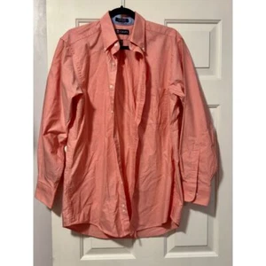 Chaps Classic Salmon Pink Button-Down Dress Shirt Long Sleeve Business Casual - Picture 1 of 2