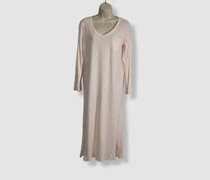 $158 Skin Women's Pink Long Sleeve V-Neck Pajama Kaftan Dress Sleepwear Size 0 - Picture 1 of 3