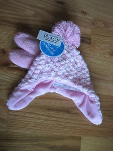 THE CHILDREN'S PLACE Sparkle Popcorn Hat Mitten Girl Retail 14.95 XS NEW - Picture 1 of 7