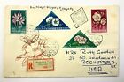 1958 World Wide Event Covers Floral Emblem Budapest Hungary Envelope 037C
