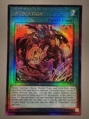 YUGIOH INVOCATION (ALT ART) ASIA ENGLISH EDITION SLF1-AE032 ULTIMATE RARE - Image 1 of 3