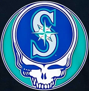 (3) Seattle Mariners Grateful Dead Stealie Skull Vinyl Stickers 3x3 Decals - Picture 1 of 1