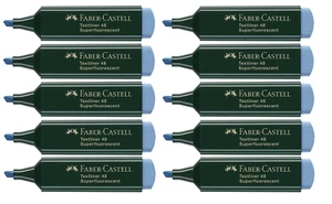 10 x Faber-Castell Textliner 48 Refill Textmarker 1 - 5 mm Marker, blau - Bild 1 von 1