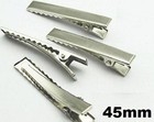 10 20 30 40 50 x Silver Crocodile Alligator Clips Blank Hair Slides 4.5cm 45mm