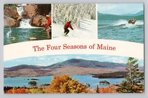 The Four Seasons of Maine Fishing Rangeley Sebec & Moosehead Lakes Cromo - Imagen 1 de 7
