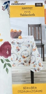 Way To Celebrate Harvest Floral Tablecloth 60" x 84" Rectangle NEW - Picture 1 of 4