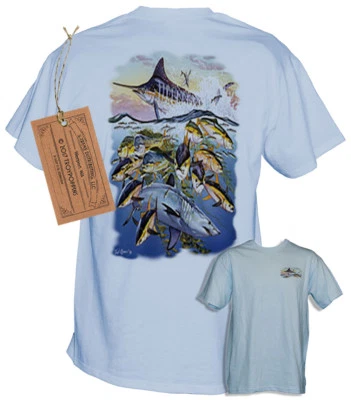 CAMISETA ESTAMPADA GRÁFICA DE EQUIPO DE ATÚN PESCA DEPORTIVA COLLAGE AGUA SALADA 1-HOMBRE Foto 1 de 2