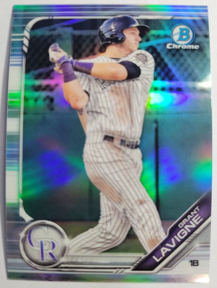 Grant Lavigne 2019 Bowman Chrome #188 Refractor Rookie Card Rockies - Image 1 of 1