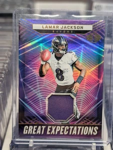 Lamar Jackson 2023 Panini Illusions Great Expectations Patch #GE-LJA Ravens - Picture 1 of 2