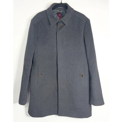 Ted Baker Mens 4 Large Wool Blend Over Coat Top Old Money Quiet Luxury - Image 1 of 4