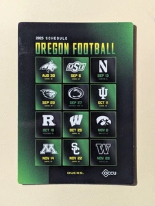 2025 Oregon Ducks College Football Magnet Schedule NCAA BIG 10 🏈🏈 - Picture 1 of 1