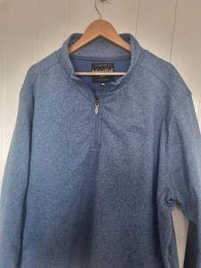 Weird Fish Men's 1/4 Zip Fleece Pullover – Blue – Size 4XL – Recycled Polyester - Picture 1 of 7