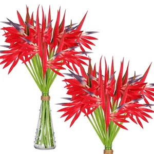 20 Pieces Bird of Paradise Artificial Plant 22 Inch Hawaiian Tropical Flowers... - Picture 1 of 7
