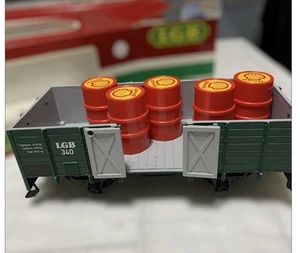 LGB G SCALE BIG TRAIN 41210 LGB LOW RISE GONDOLA IN BOX W/ SHELL CONTAINER - Bild 1 von 13