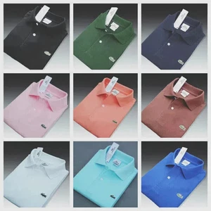 2025 UK Classic Lacoste Men's ππ¨π₯π¨ Short Sleeve Mesh Regular Shirt S-4XL New - Picture 1 of 35