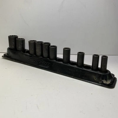 Snap On 10 Piece 3/8” Drive Metric Deep 12-Point Impact Socket Set 9mm - 24mm - Image 1 of 4