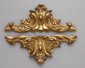One Pair Of Pediment Mouldings Ornate Style Decorative Mouldings - Picture 1 of 1