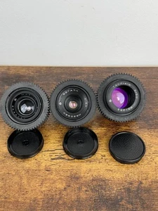 Set of 3 Lenses: Tair-41M + Vega-7-1 + Mir-— Fully Serviced & Follow Focus Mod — - Picture 1 of 9