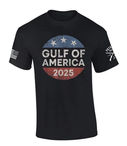 Patriot Pride Circular Stars Gulf Of America 2025 Mens Short-Sleeve T-Shirt - Picture 1 of 8