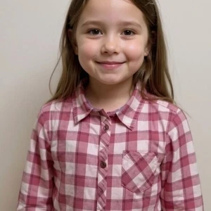 Zara Girl's Button Up Shirt Size 4-5 Pink White - Picture 1 of 7